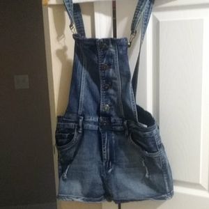 Overalls Jeans  shorts set 1 time wear
